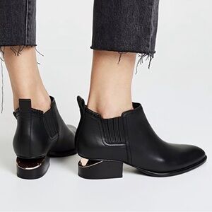 Alexander Wang Kori Leather Ankle Boot Rose Gold